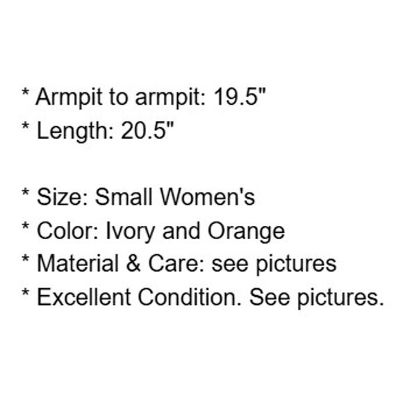 Cache Jacket Womens Small Ivory Orange Stretch Cotton Pockets Snaps Career - Picture 4 of 15